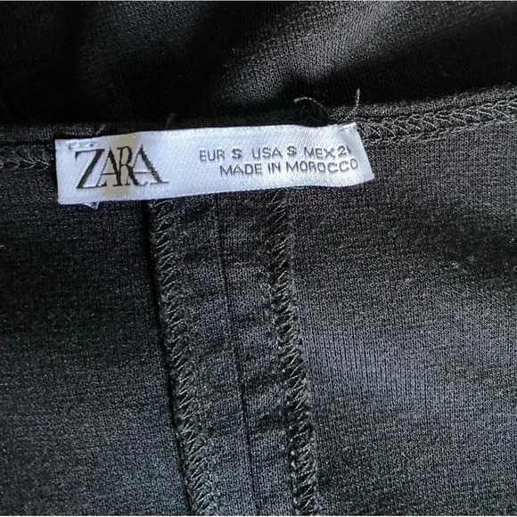 ZARA | BLACK STRETCH BODYCON  DRESS SIZE S - Picture 9 of 9